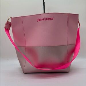 Juicy Couture Perfume Promo Pink‎ Metallic Rose Gold Tote Bag Casual